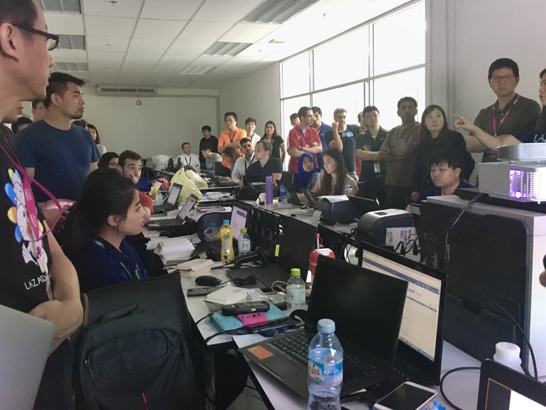 Zing in the Lazada e-Logistics system cutover war-room